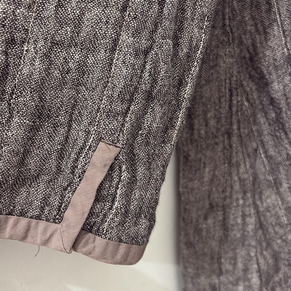 Eileen Fisher Brown open Cardigan - large - long length - cotton/linen blend - Picture 5 of 6
